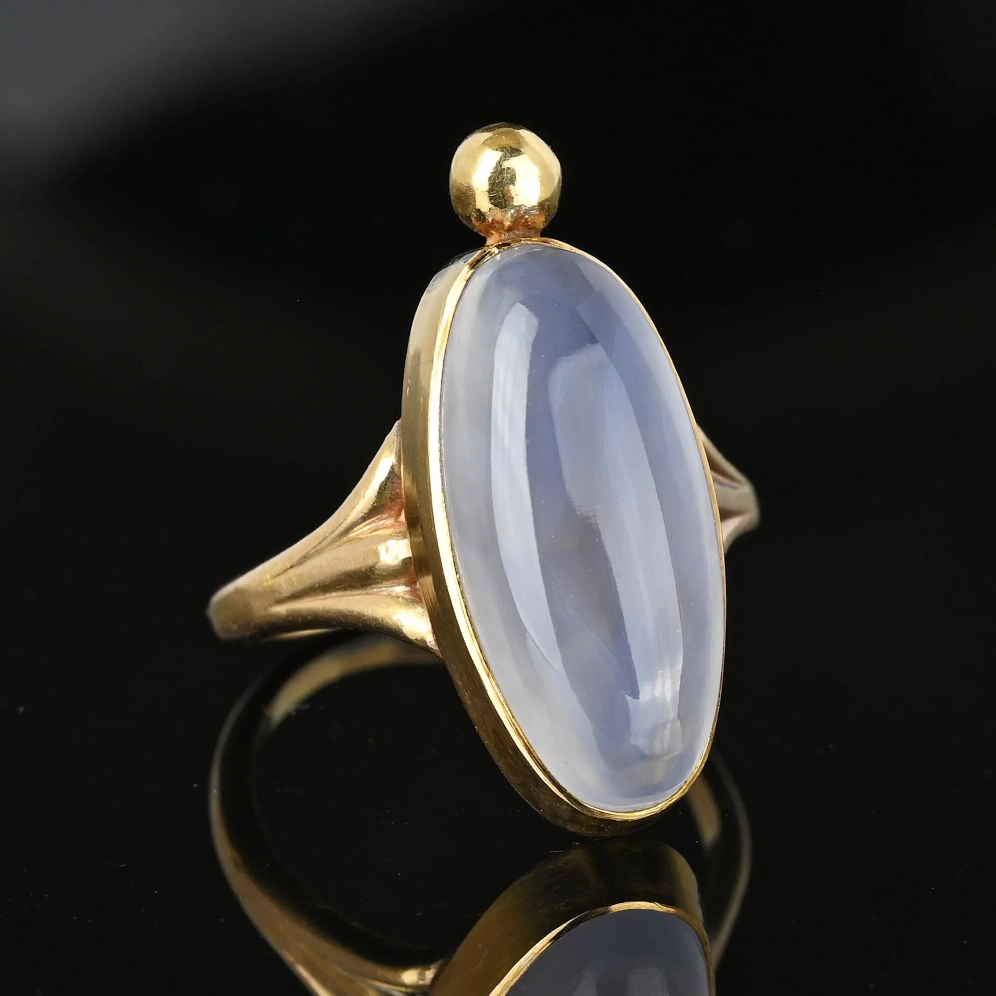 Vintage Gold Large 7 CTW Cabochon Moonstone Ring