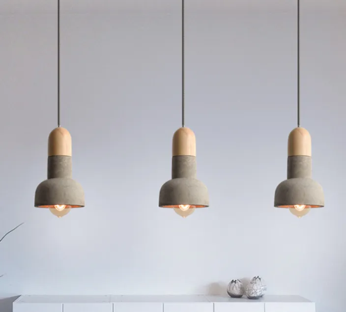 Viveca Cement Body Scandi-Industrial Style Pendant Light