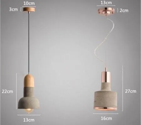 Viveca Cement Body Scandi-Industrial Style Pendant Light