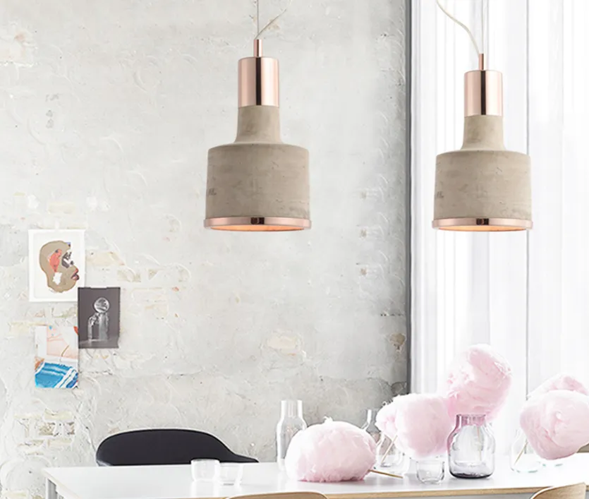 Viveca Cement Body Scandi-Industrial Style Pendant Light