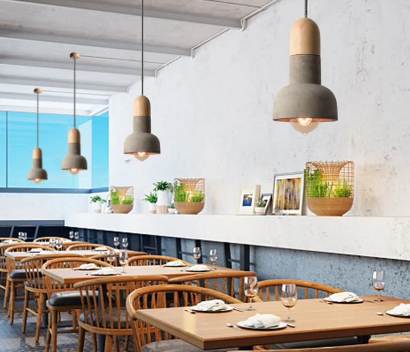 Viveca Cement Body Scandi-Industrial Style Pendant Light