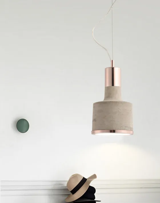 Viveca Cement Body Scandi-Industrial Style Pendant Light