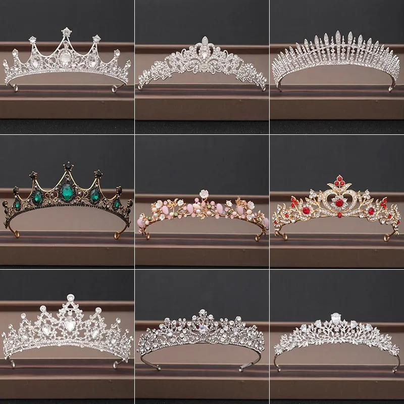 Wedding Crown Hair Jewelry Bridal Headpiece woman Baroque Rhinestones Crystal Tiaras Bride Party Crowns Wedding Hair Accessories