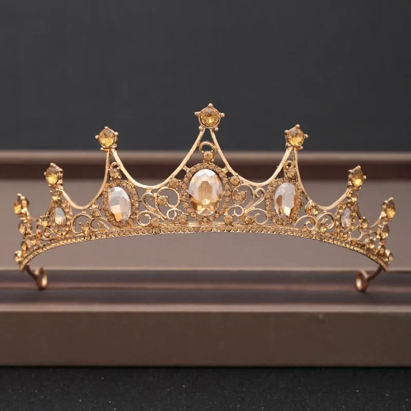 Wedding Crown Hair Jewelry Bridal Headpiece woman Baroque Rhinestones Crystal Tiaras Bride Party Crowns Wedding Hair Accessories