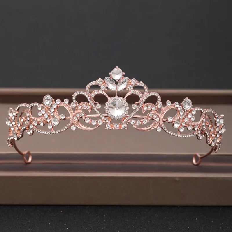 Wedding Crown Hair Jewelry Bridal Headpiece woman Baroque Rhinestones Crystal Tiaras Bride Party Crowns Wedding Hair Accessories