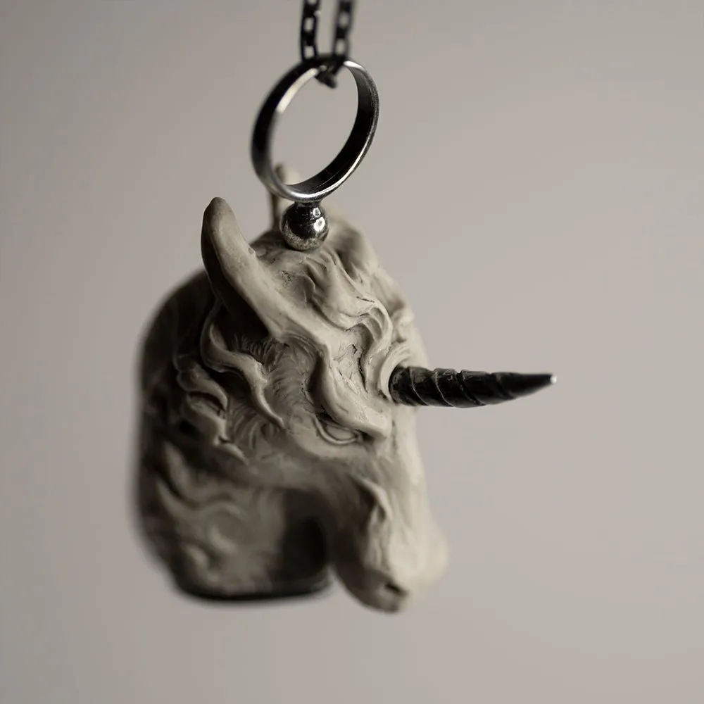 White Unicorn pendant - final sale